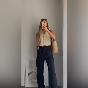 ZARA NWT JUTE TOTE BAG BEACH 🏝️